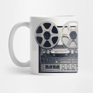 Vintage Reel To Reel Tape Player Design Mug